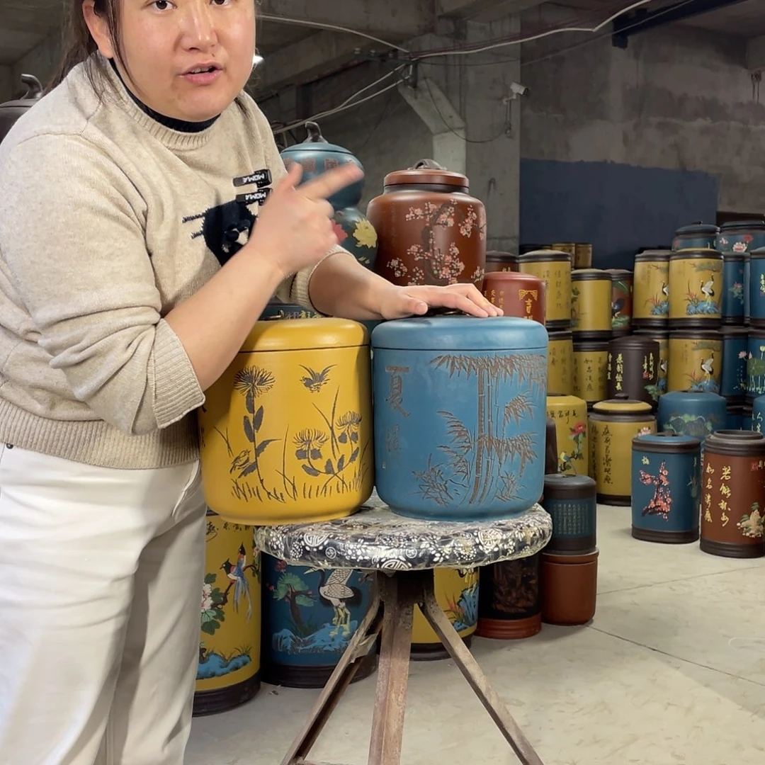 宜兴原矿紫砂茶叶罐