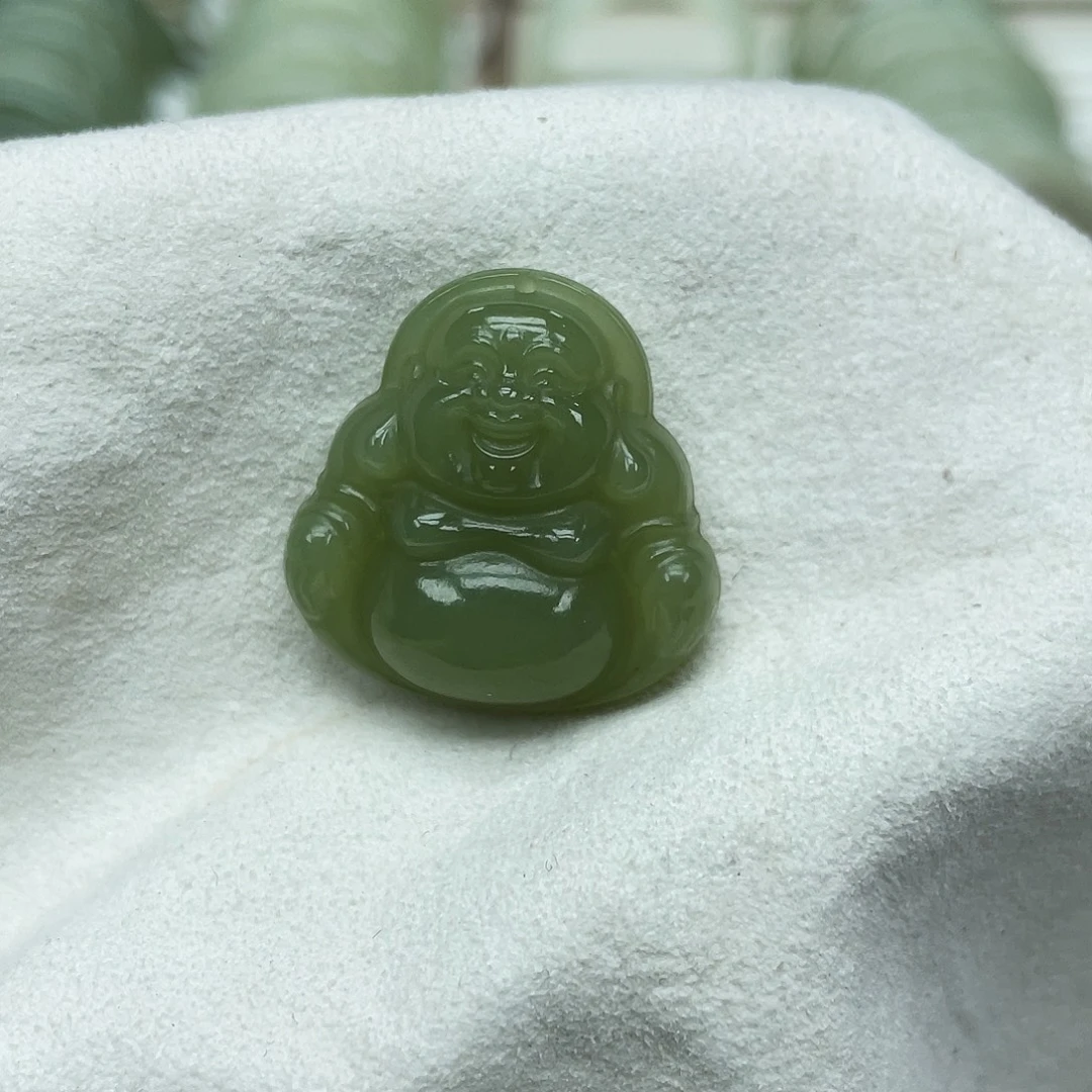 和田玉未镶嵌手镯佛公