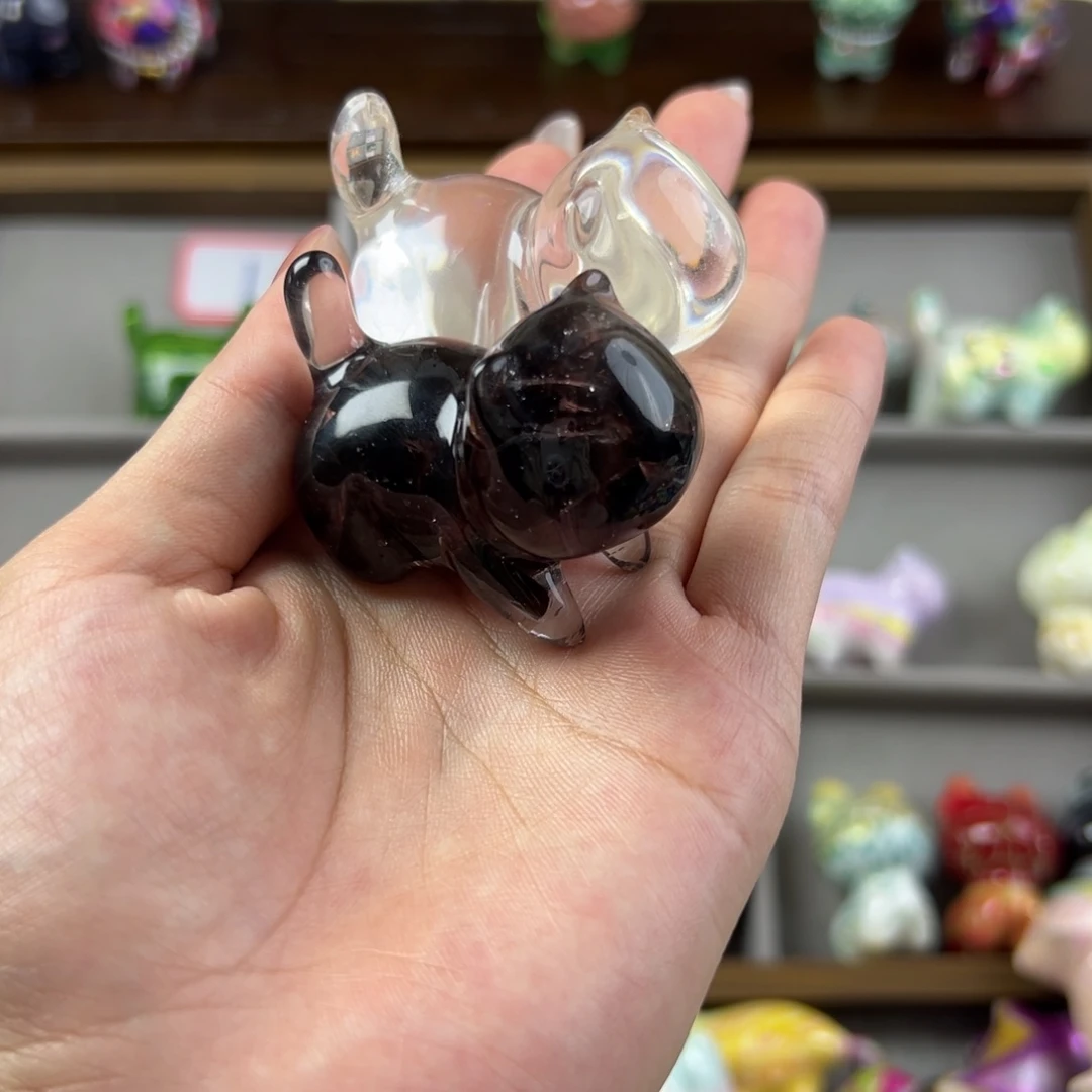 水晶黑色透色摆件