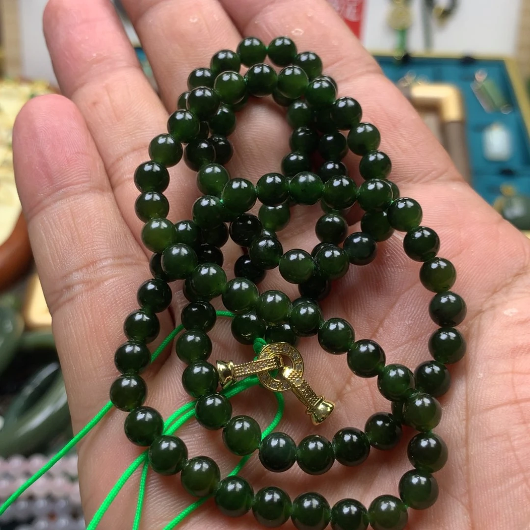 和田玉颈饰未镶嵌归*碧玉卡6