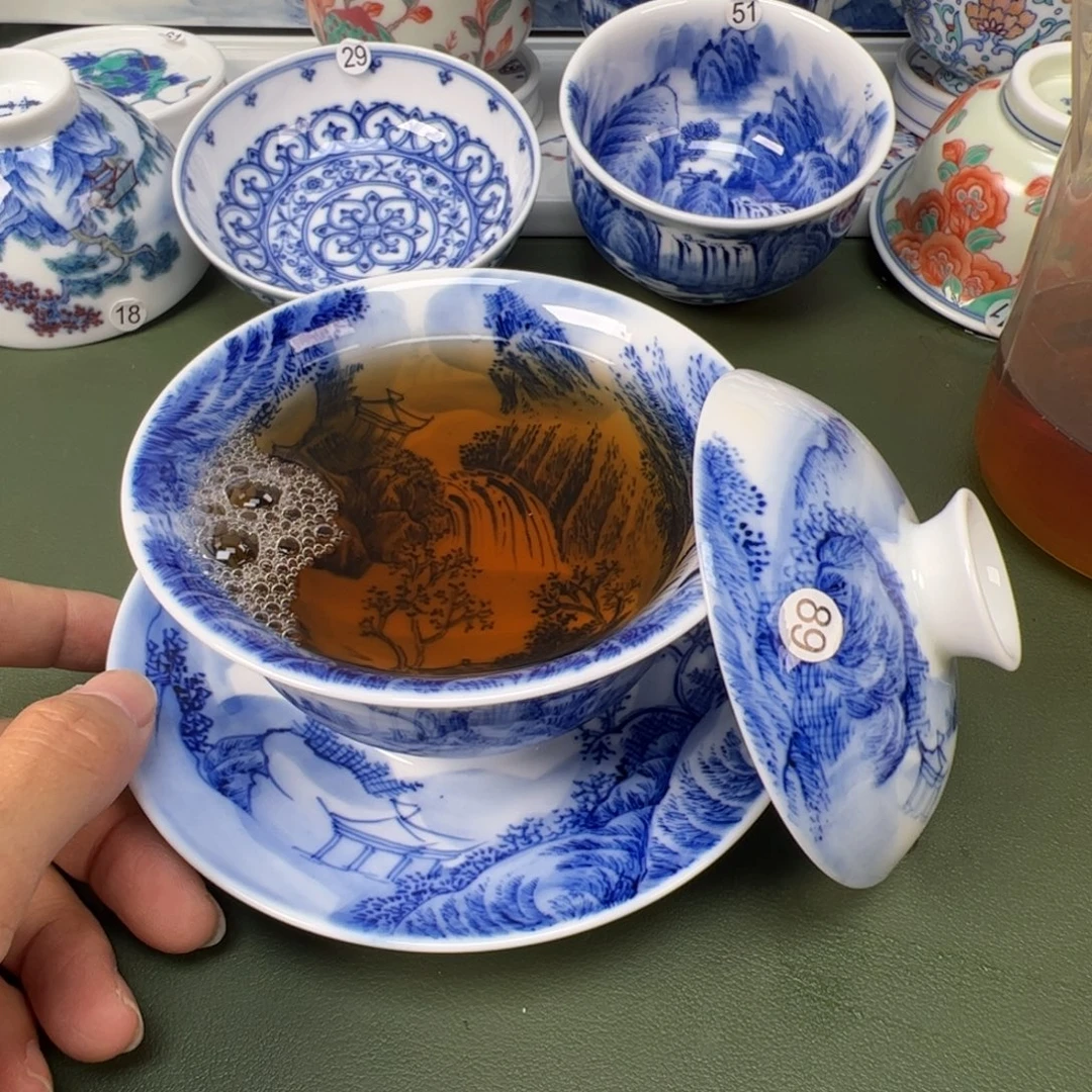 陶瓷景德镇纯手工纯手绘茶具木木89