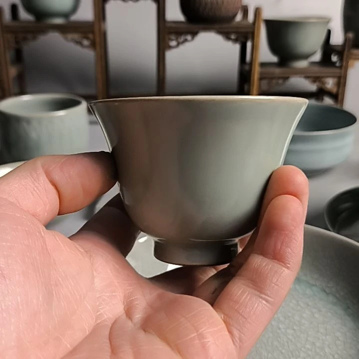 摆件清凉寺汝瓷仿古釉纯手工柴烧