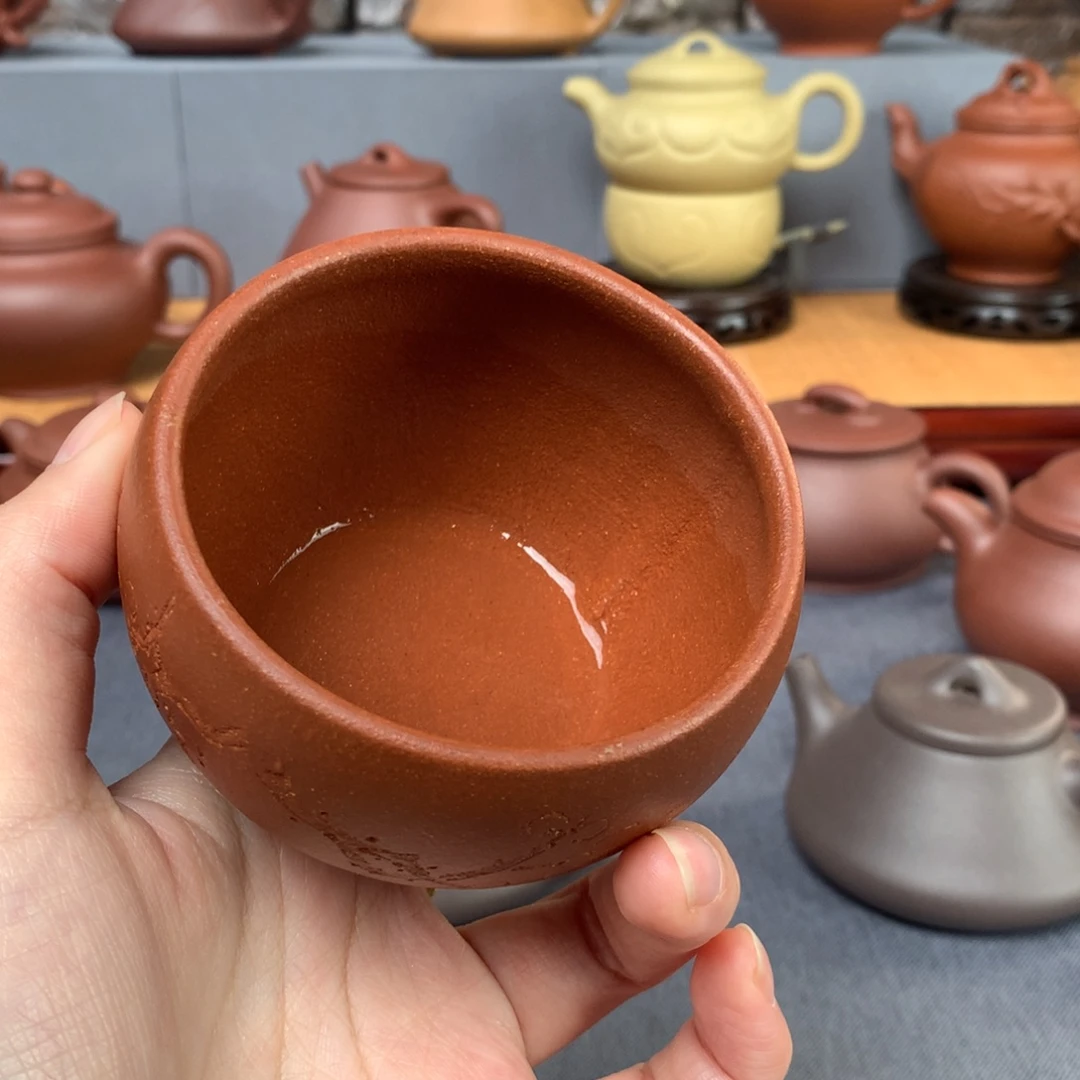 紫砂茶壶满颗粒红降150尺寸