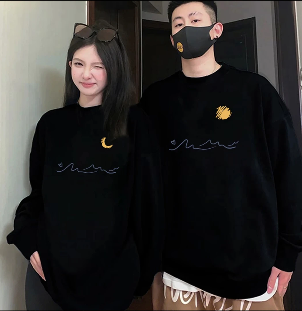 特别的情侣装秋冬季新款长袖2025新款纯棉卫衣一男一女ins潮流
