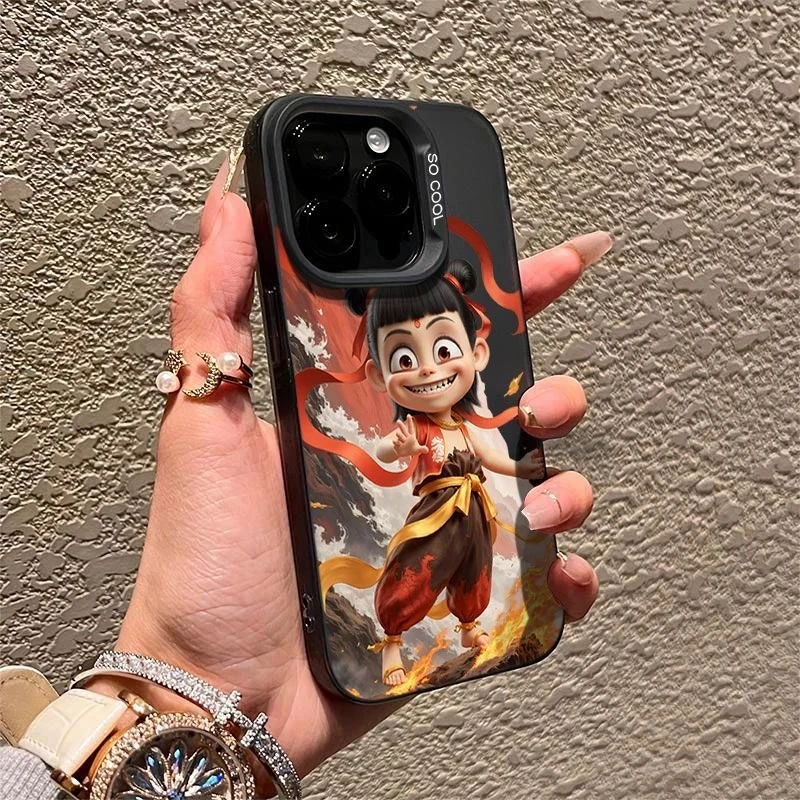 可爱哪吒苹果手机壳防摔软胶适用16/15/14/13/12Promax