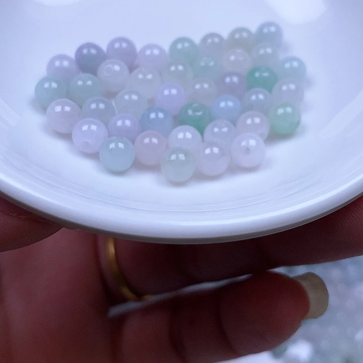 翡翠散珠翡翠翡翠卡5.8。110颗30元