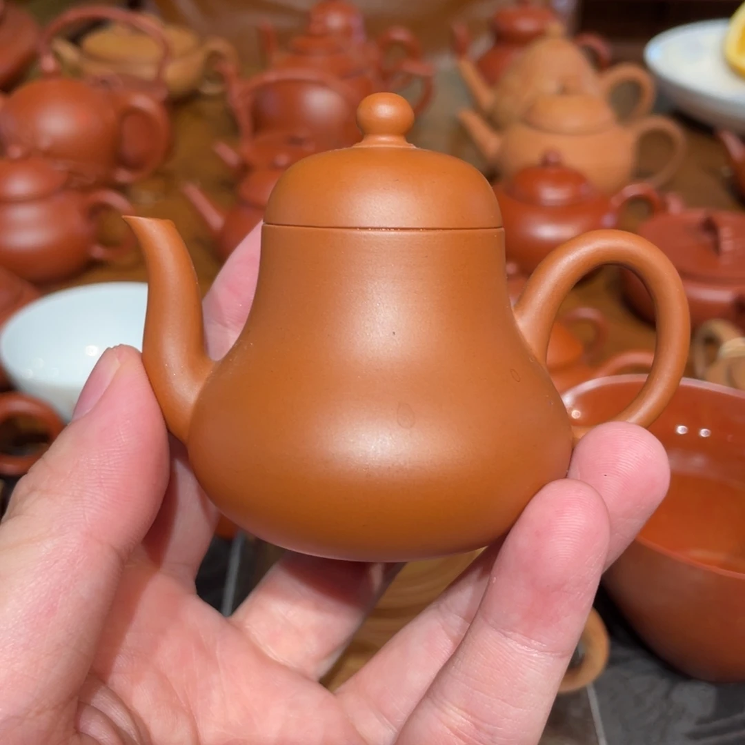 茶壶紫砂梨壶，70毫升，纯手工