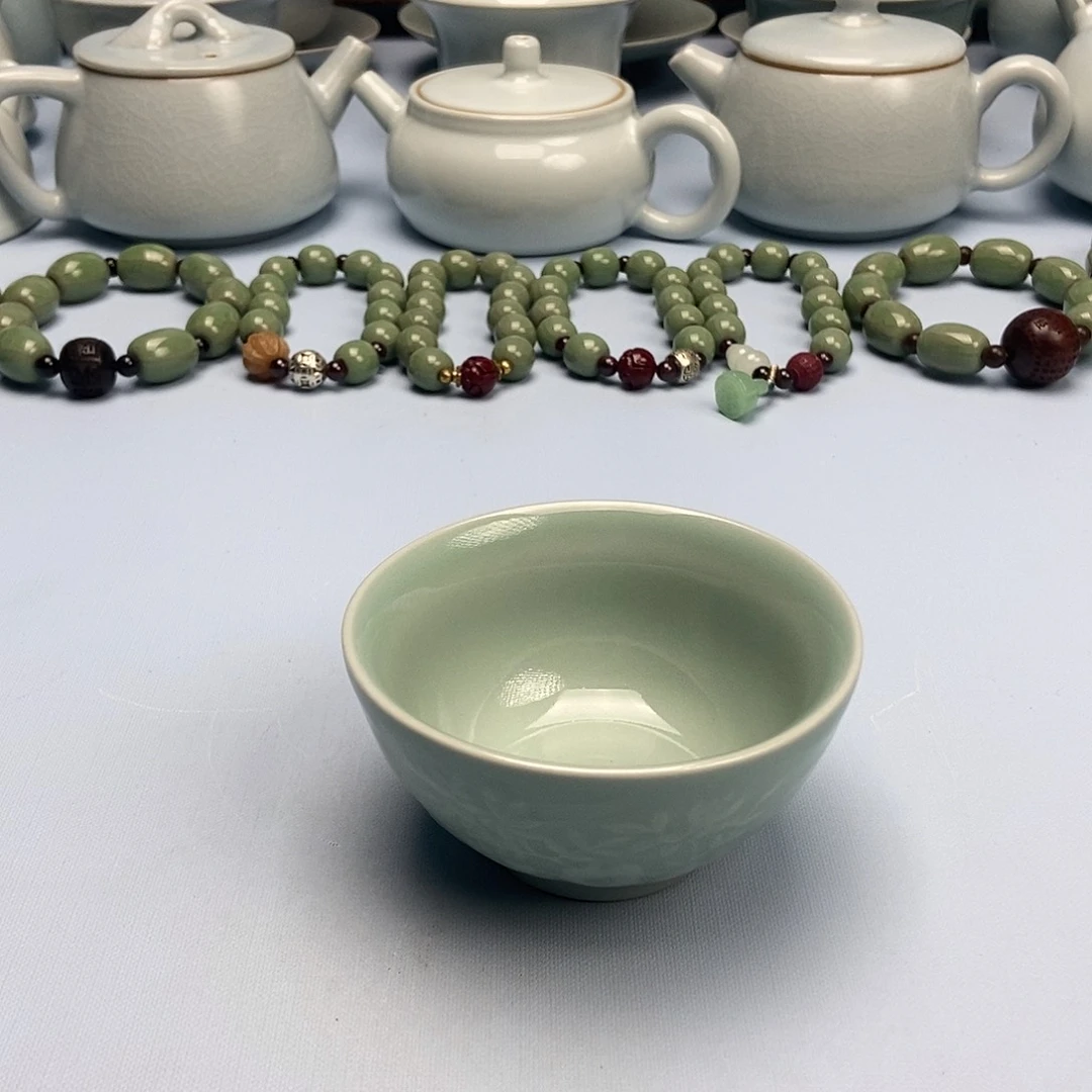 杯翠绿釉主人杯原矿原釉原产地