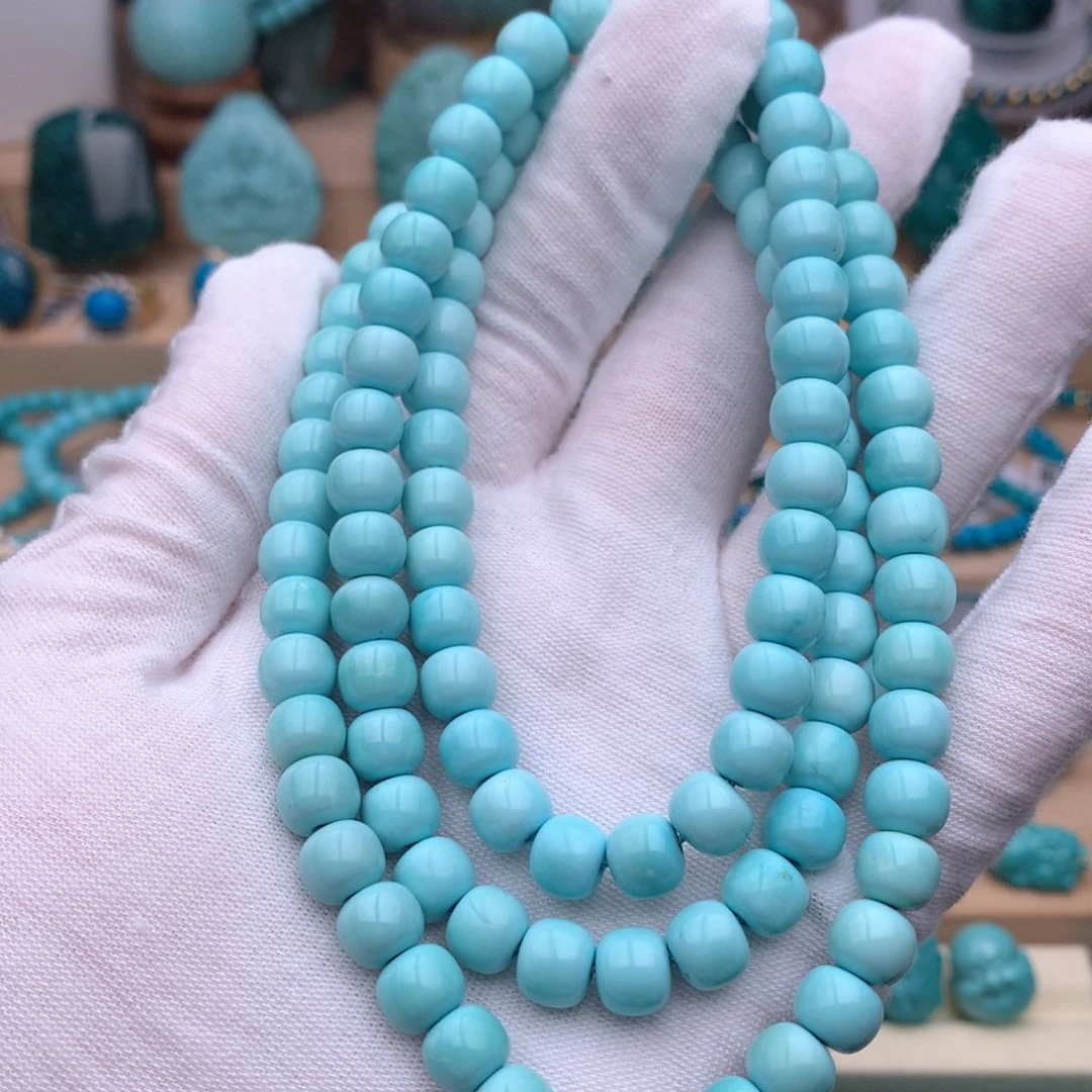 绿松石未镶嵌珠宝奇石7.5mm