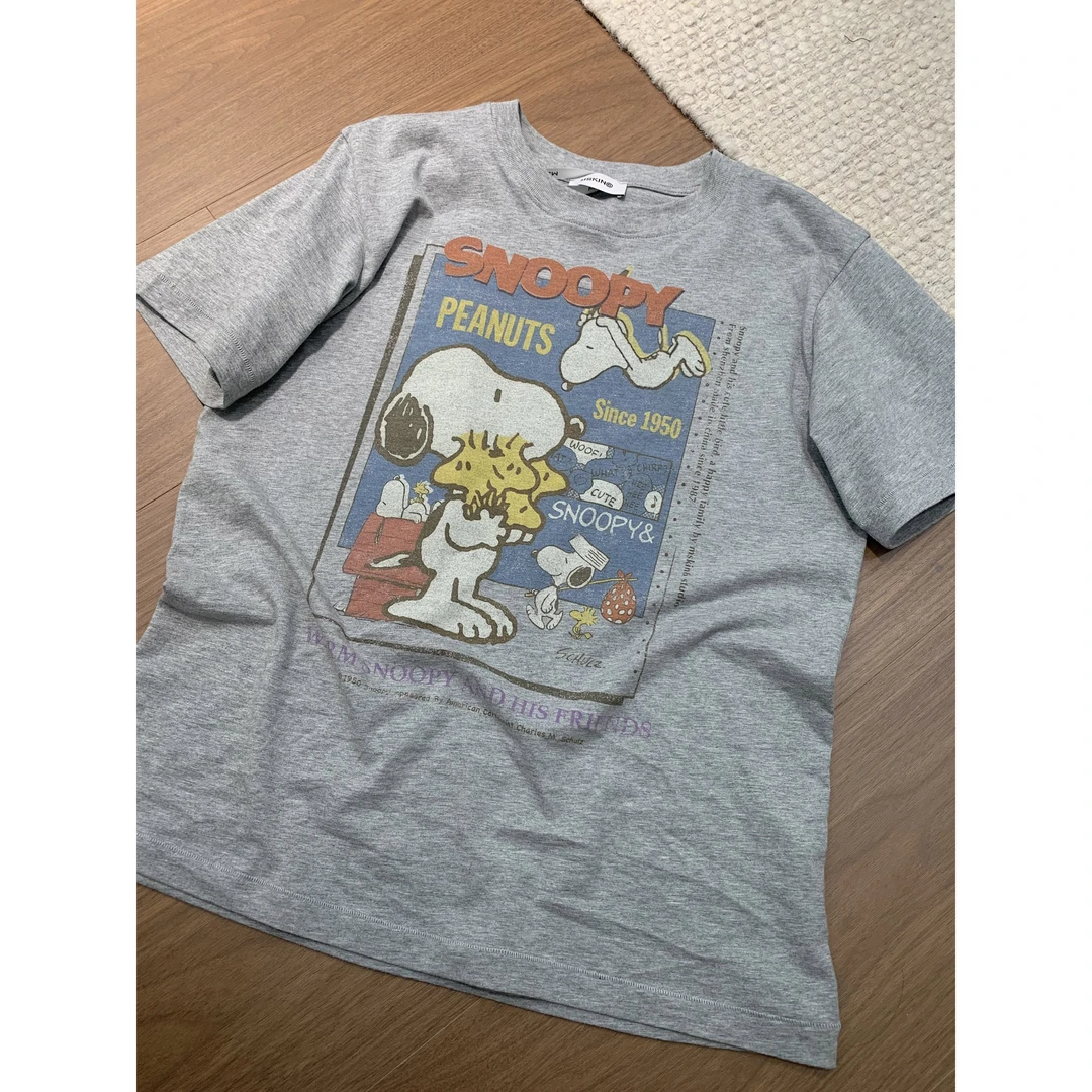 【史努比】大力水手同款2.0图案深圳货白墨印花无胶感常规版短袖T恤