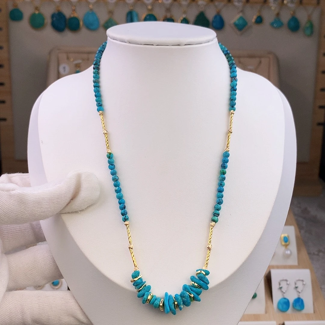 绿松石未镶嵌项链