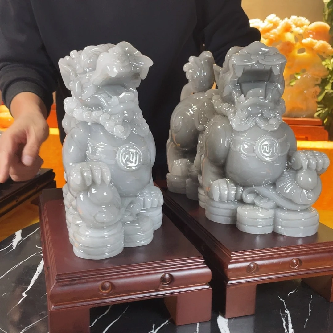 石材貔貅摆件手工雕刻