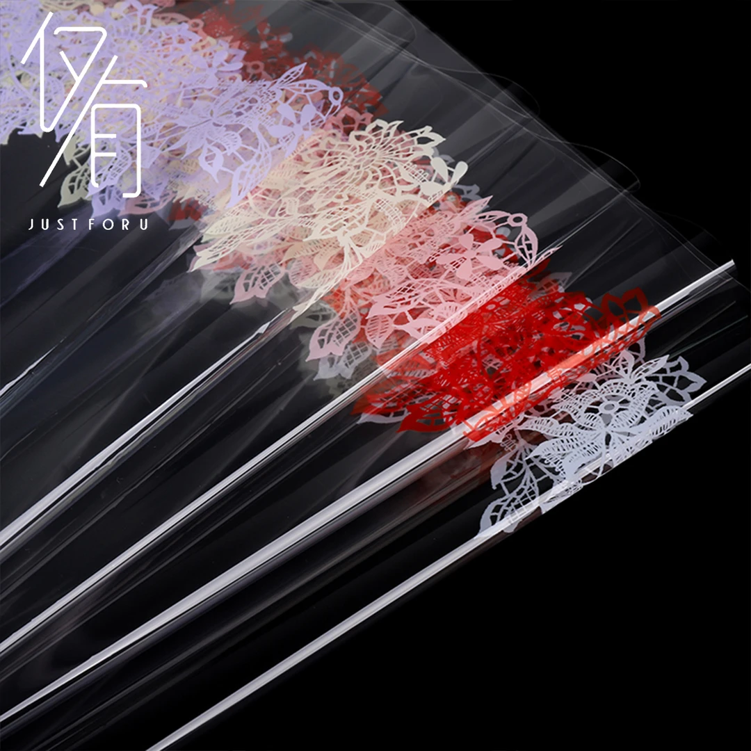 【仅有】新蕾丝花纹opp膜高透防水玻璃纸20张花束包装材料