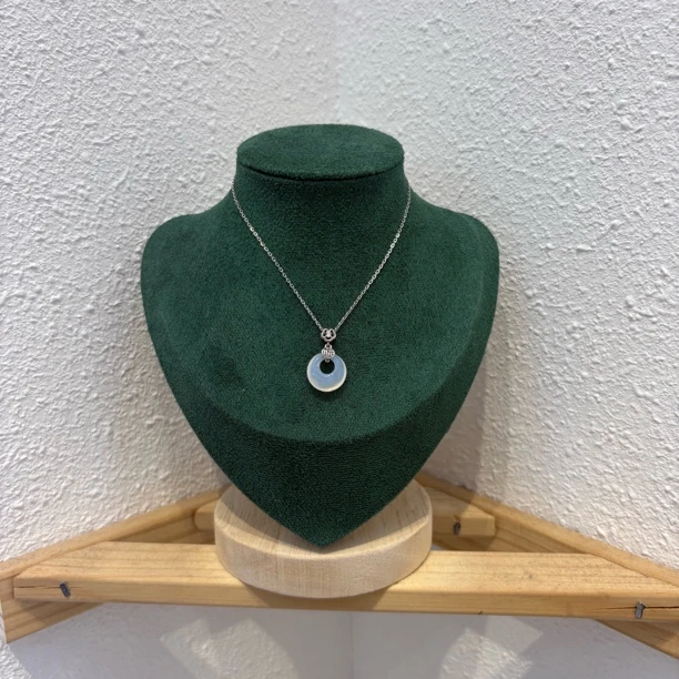 白色圈圈银可爱百搭时尚项链送女生