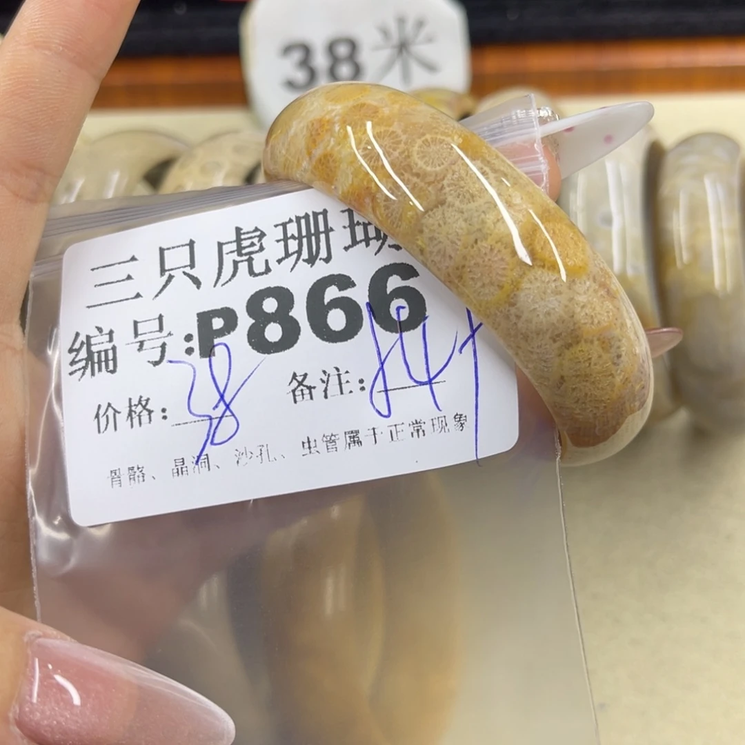 小***桃硅化珊瑚（珊瑚玉）h未镶嵌