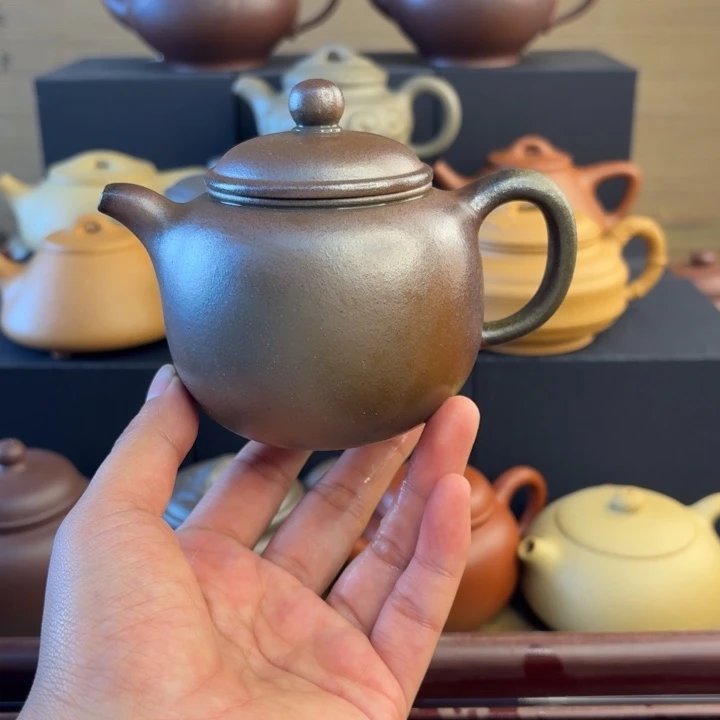 紫泥茶壶新年福利白麻子柴烧半手匏尊容量260