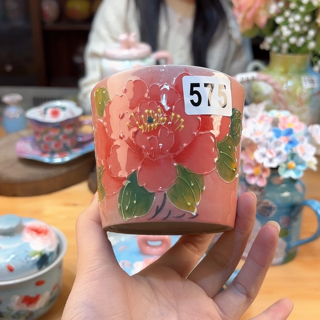 景德镇手绘高温釉下彩陶瓷茶具