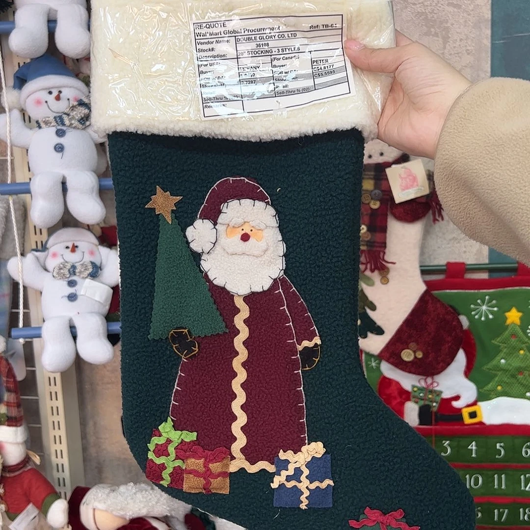 毛绒立体老人大袜子