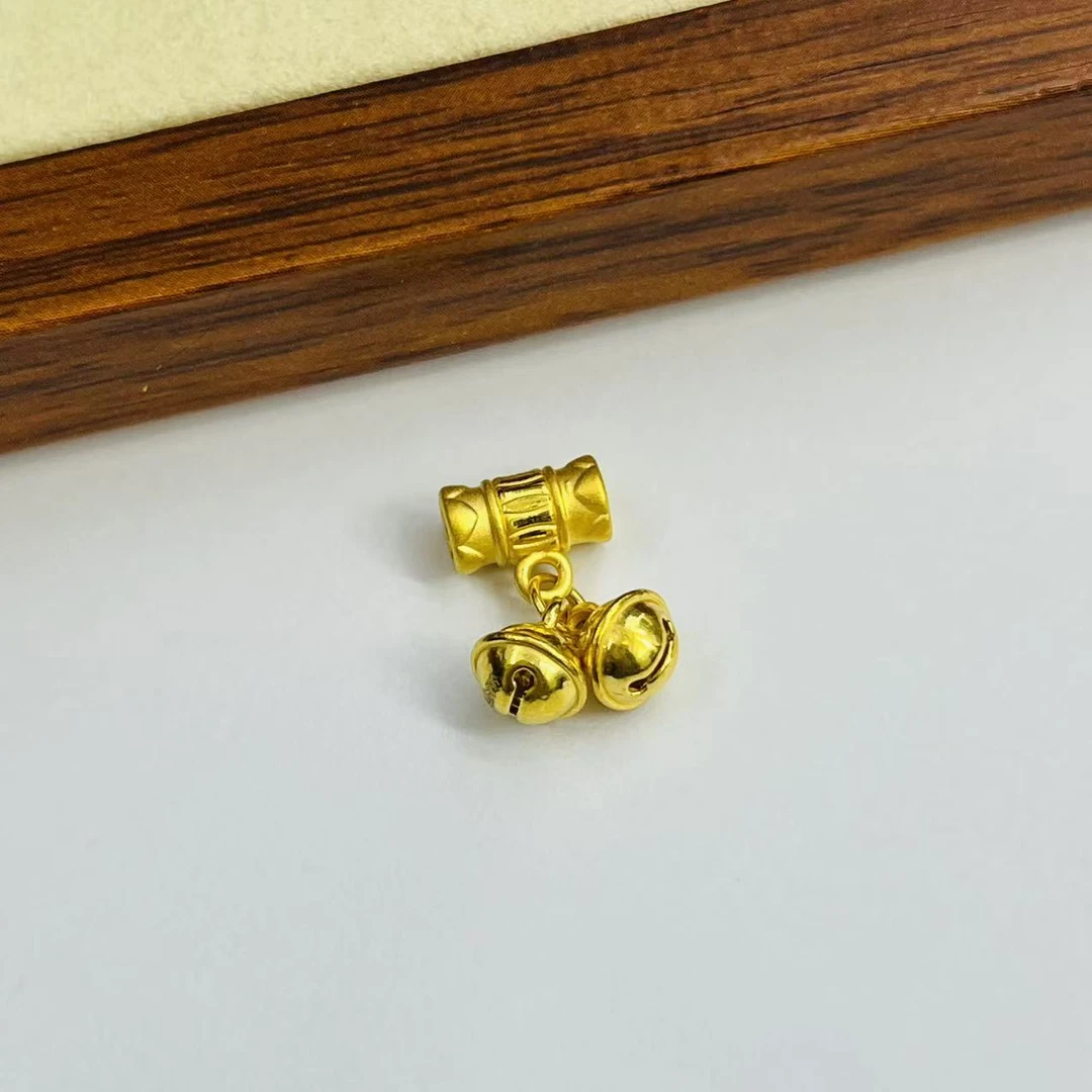 黄金足金999竹节双铃DP2148-0950