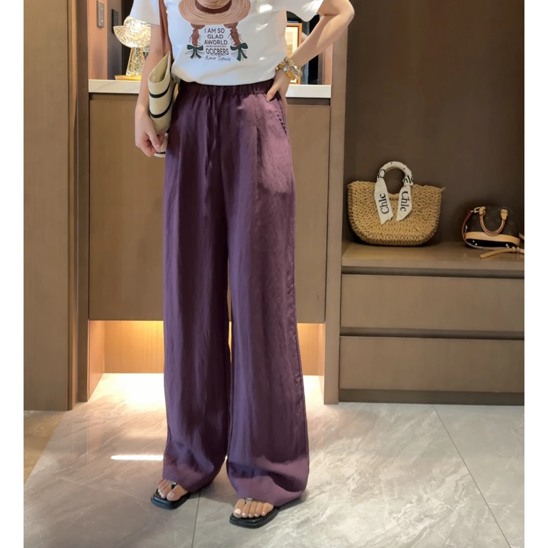【天丝亚麻】氧气裤夏季莱赛尔纤维亚麻裤子轻薄网红洋气炸街女装