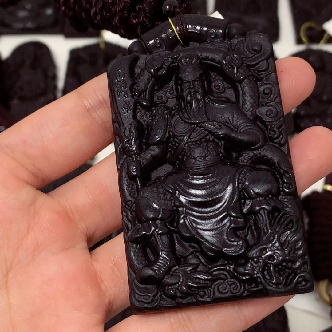 天然缅甸a货钢琴黑挂件