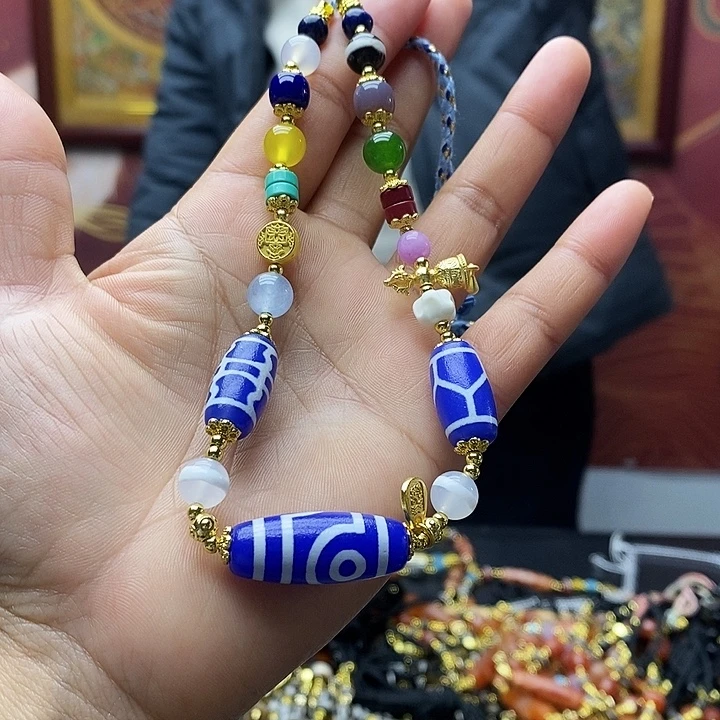 玛瑙/玉髓合金颈饰