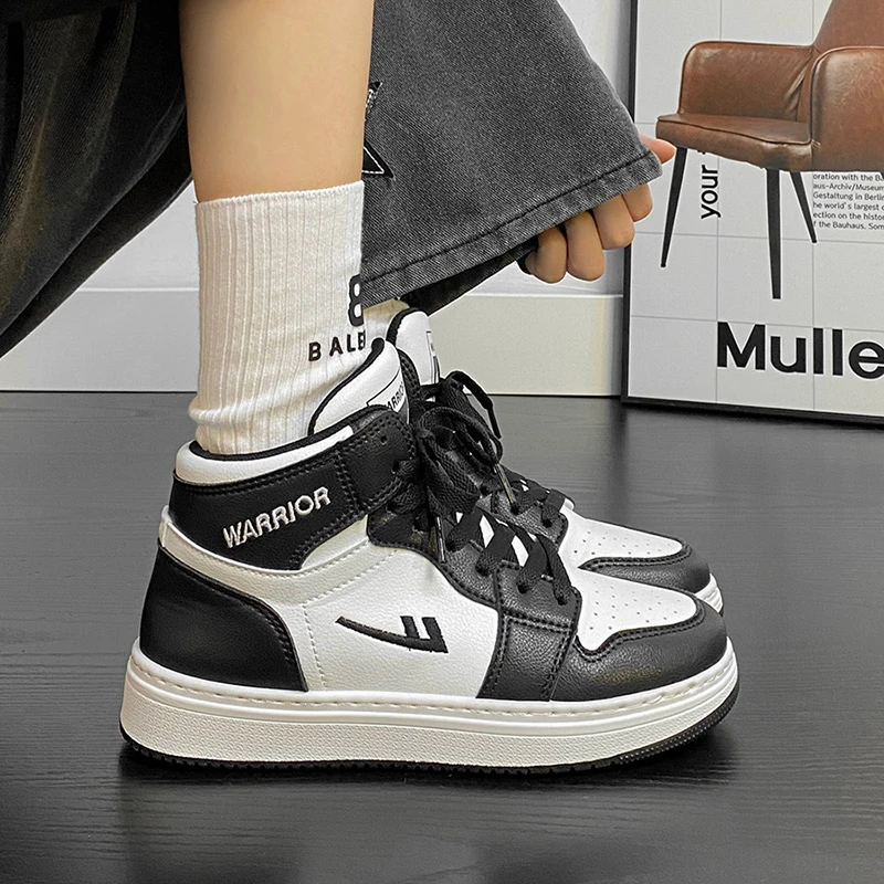 回力黑白熊猫板鞋秋冬爆款女鞋百搭小众休闲ins情侣款韩版厚底鞋