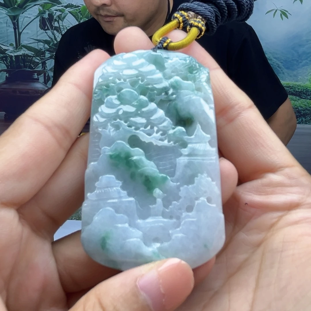 翡翠未镶嵌颈饰天然