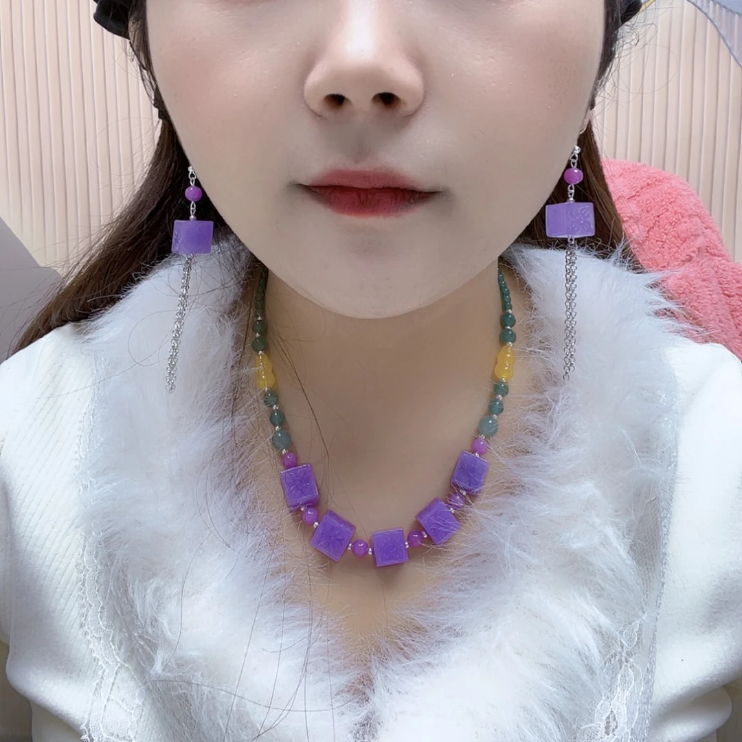 A***e花岗石纯铜锡合金纯铜套装 耳坠项链