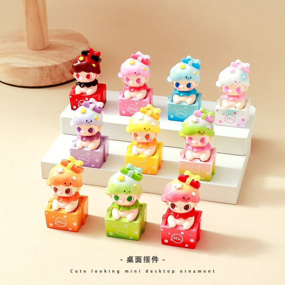 个人拆 爆款dimo 男孩 萌粒公仔 树脂工艺品 桌面小摆件