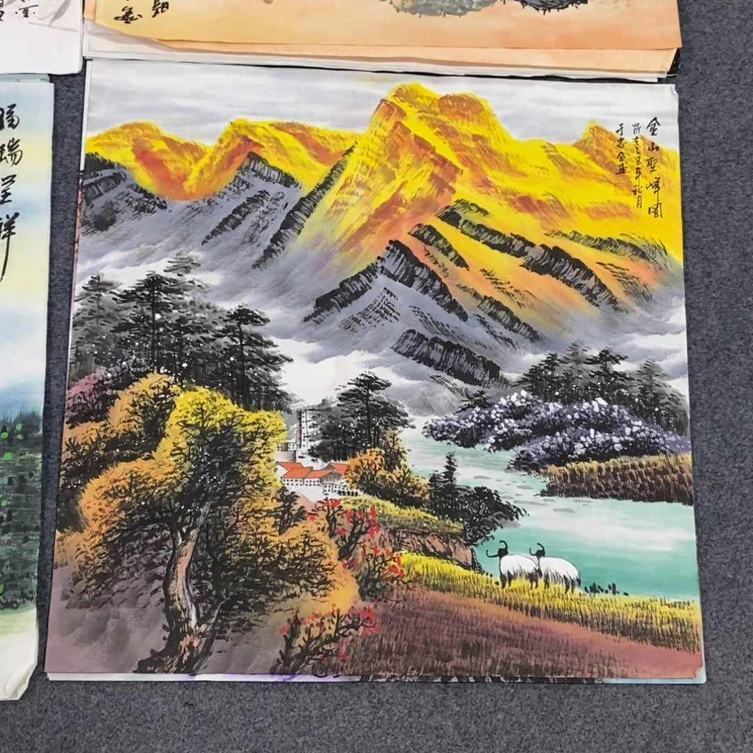 国画尺寸70✖️70精品斗方手绘画