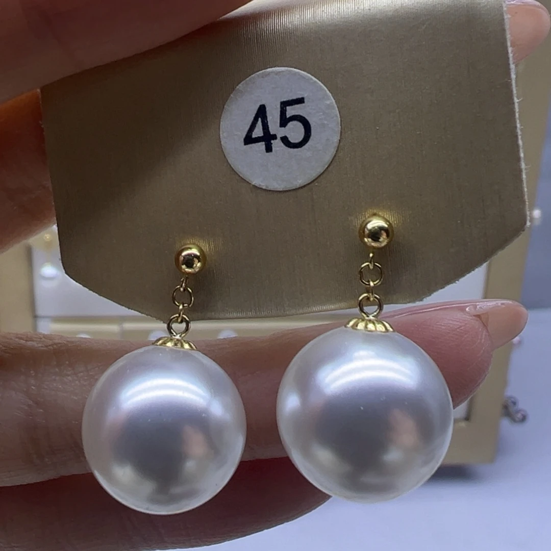18K金镶嵌耳饰淡水珍珠