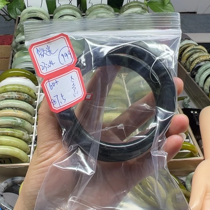 微***光蛇纹石玉未镶嵌手镯999