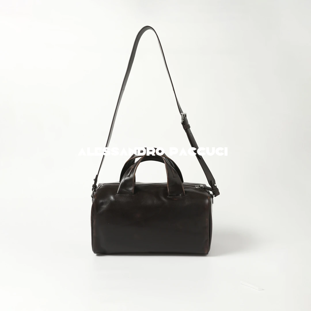 AP洛哥51017BX【大号/方块巧克力】羊皮手工擦色做旧复古手提斜挎包