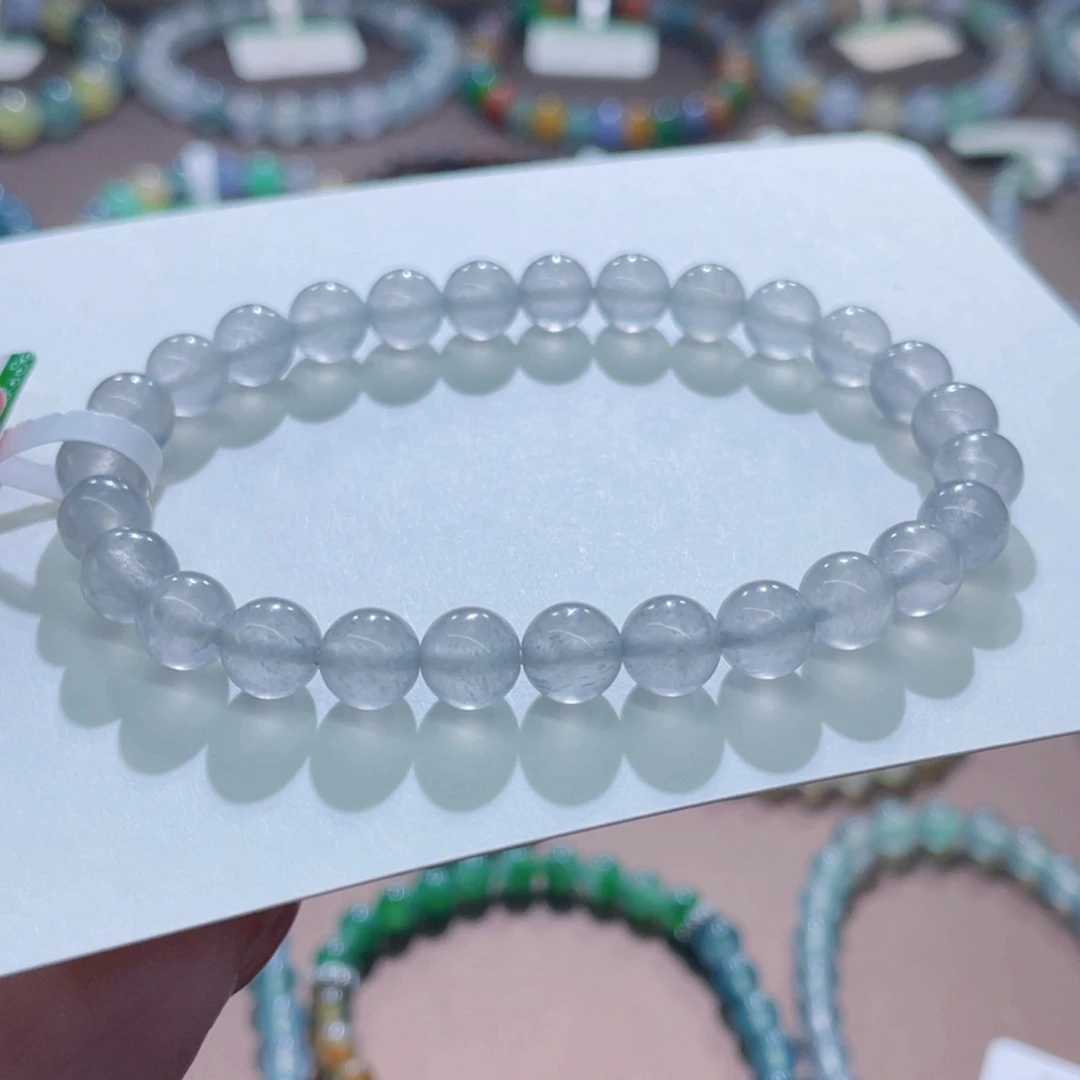 未镶嵌手链翡翠木纳茶钢卡6.5