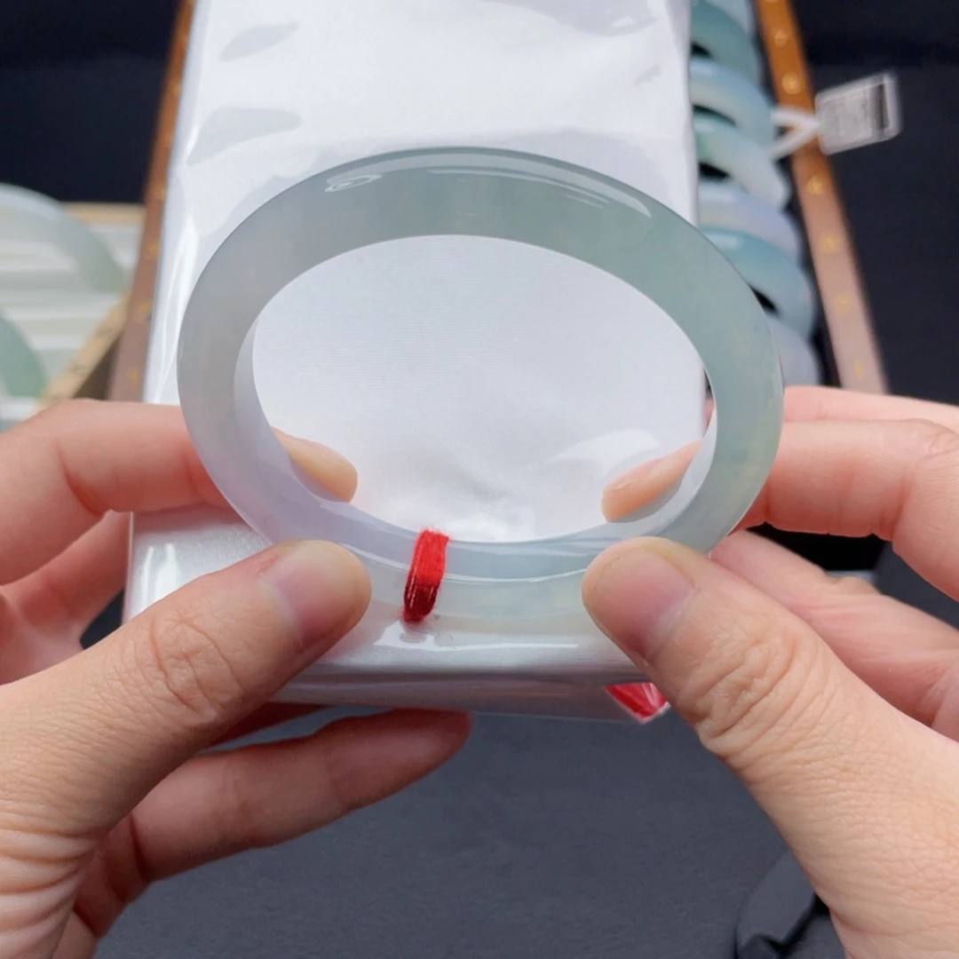 翡翠手镯未镶嵌54.5贵妃冰蓝