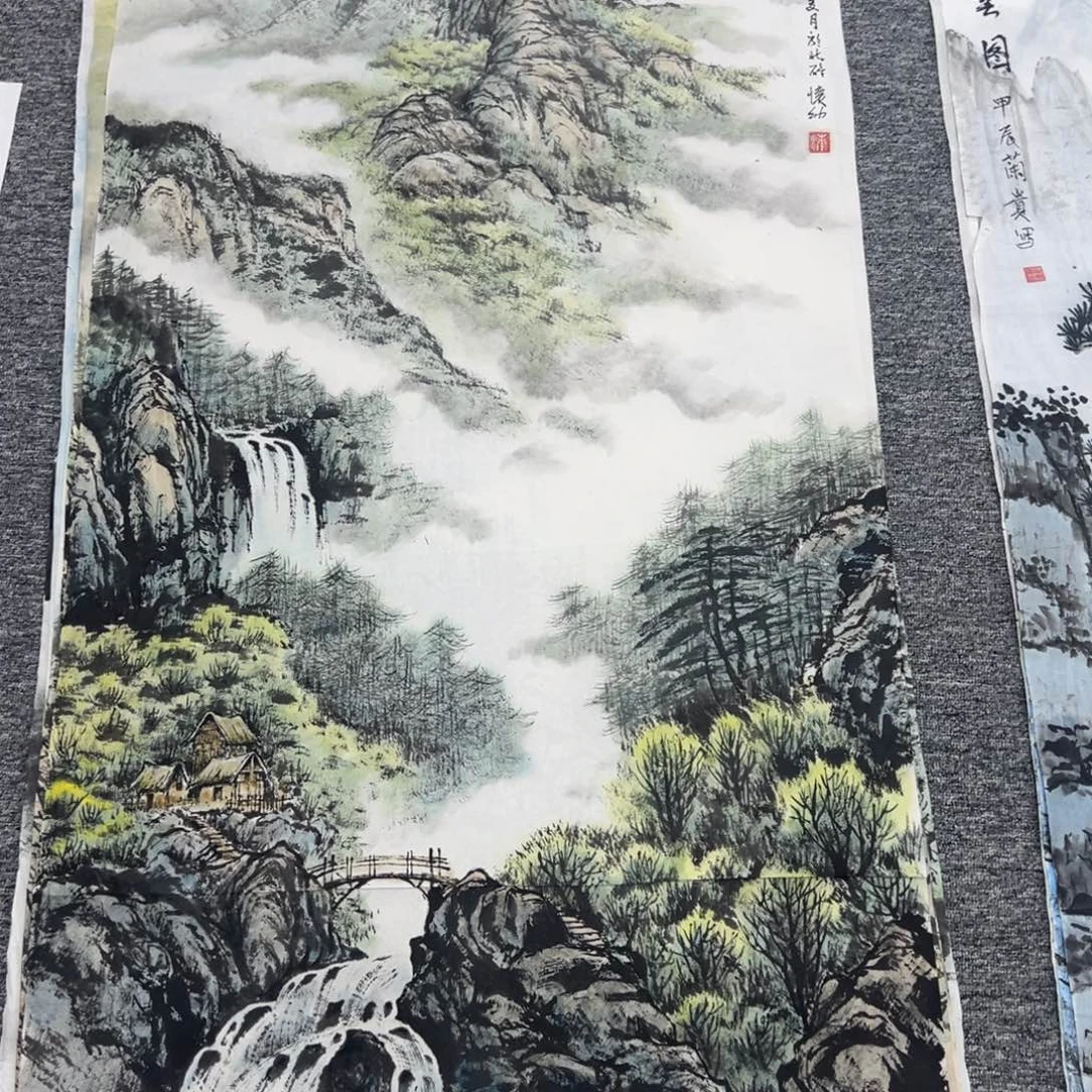 国画绘画作品多次参加全国