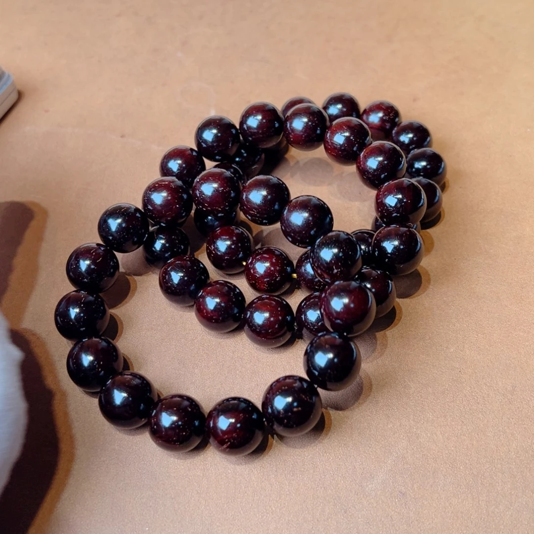 小叶紫檀手串/手链1.5粗星多星37克