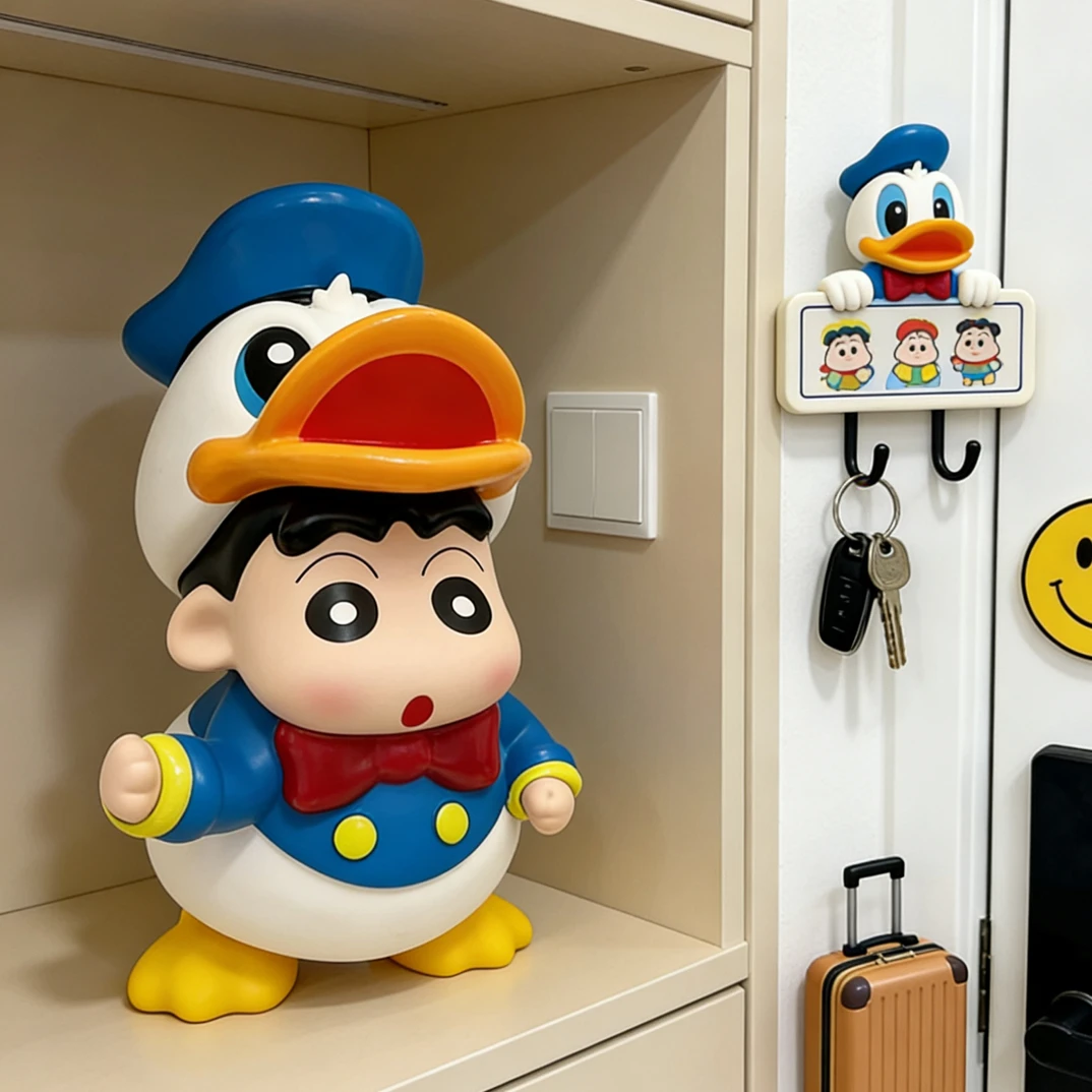 40cm唐老鸭小新潮玩手办优质版本收藏生日礼物蜡笔小新潮玩物品