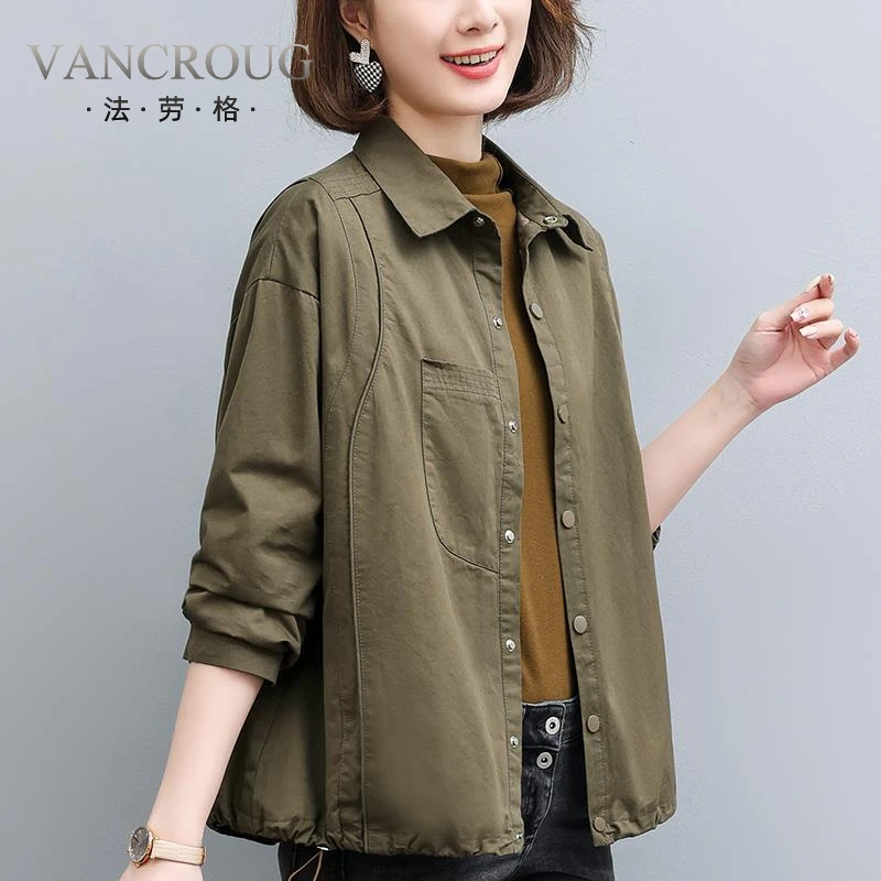 法劳格2025新款妈妈春秋装衬衫中老年贵夫人外套风衣短母亲节礼