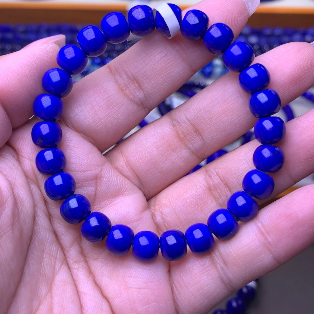 青金石未镶嵌手串8m