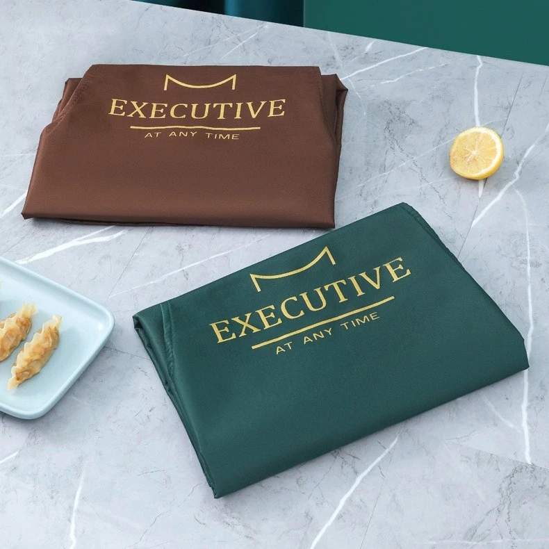 长袖罩衣厨房家用防水防油污可擦手系带高奢咖啡店美甲店工作围裙