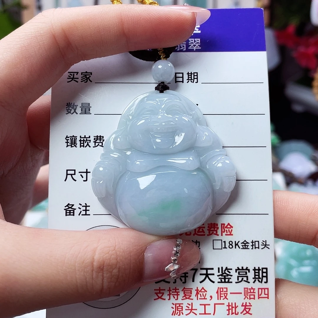 翡翠未镶嵌颈饰佛公05