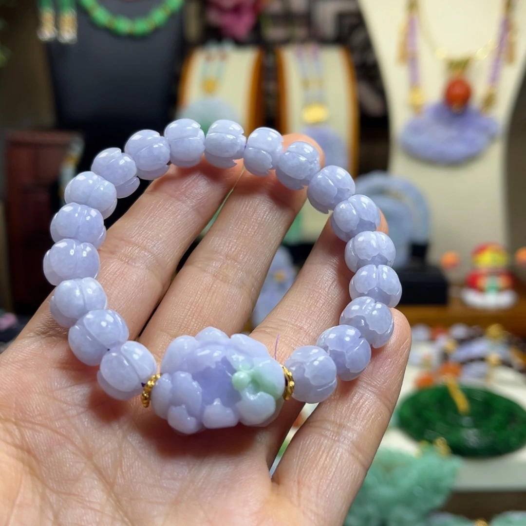 翡翠未镶嵌颈饰天然翡翠手链