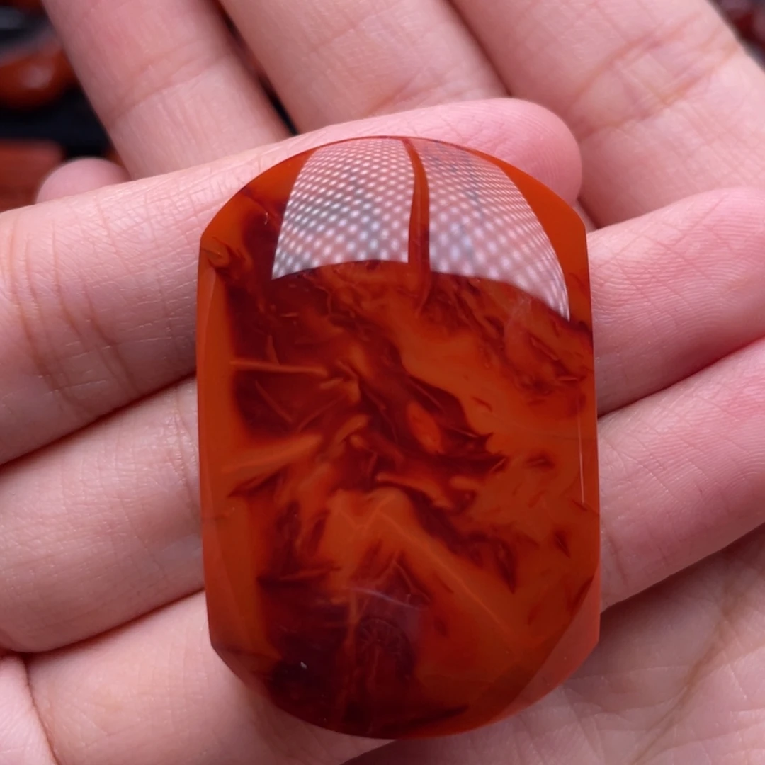 南红玛瑙未镶嵌珠宝奇石无事牌吊坠