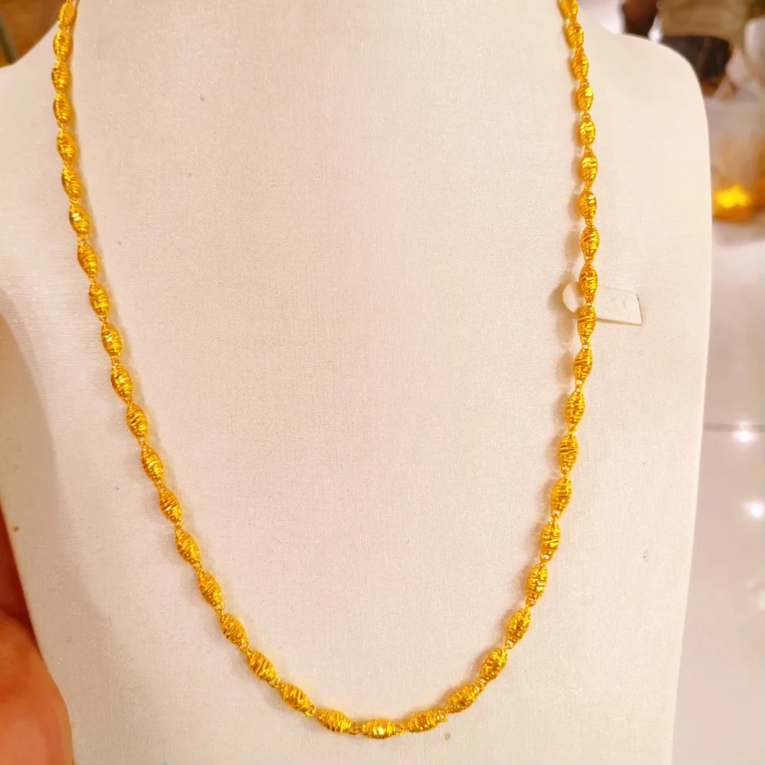 铜合金项链  ئالتۇن نۇسخا زەنجىر情侣时尚锁骨链不掉色精致