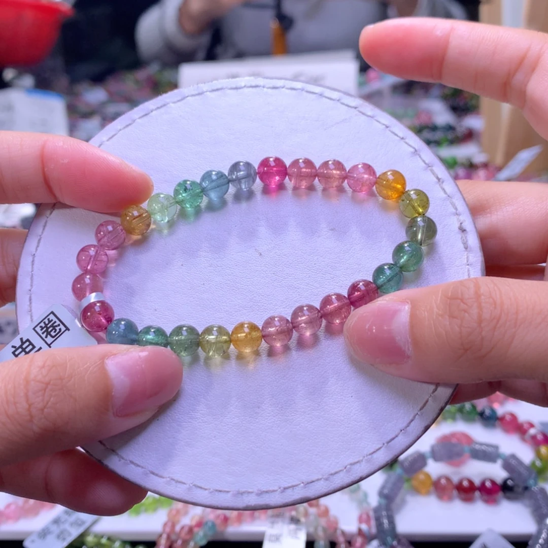 【闪购商品】未镶嵌手链碧玺6.6mm左右