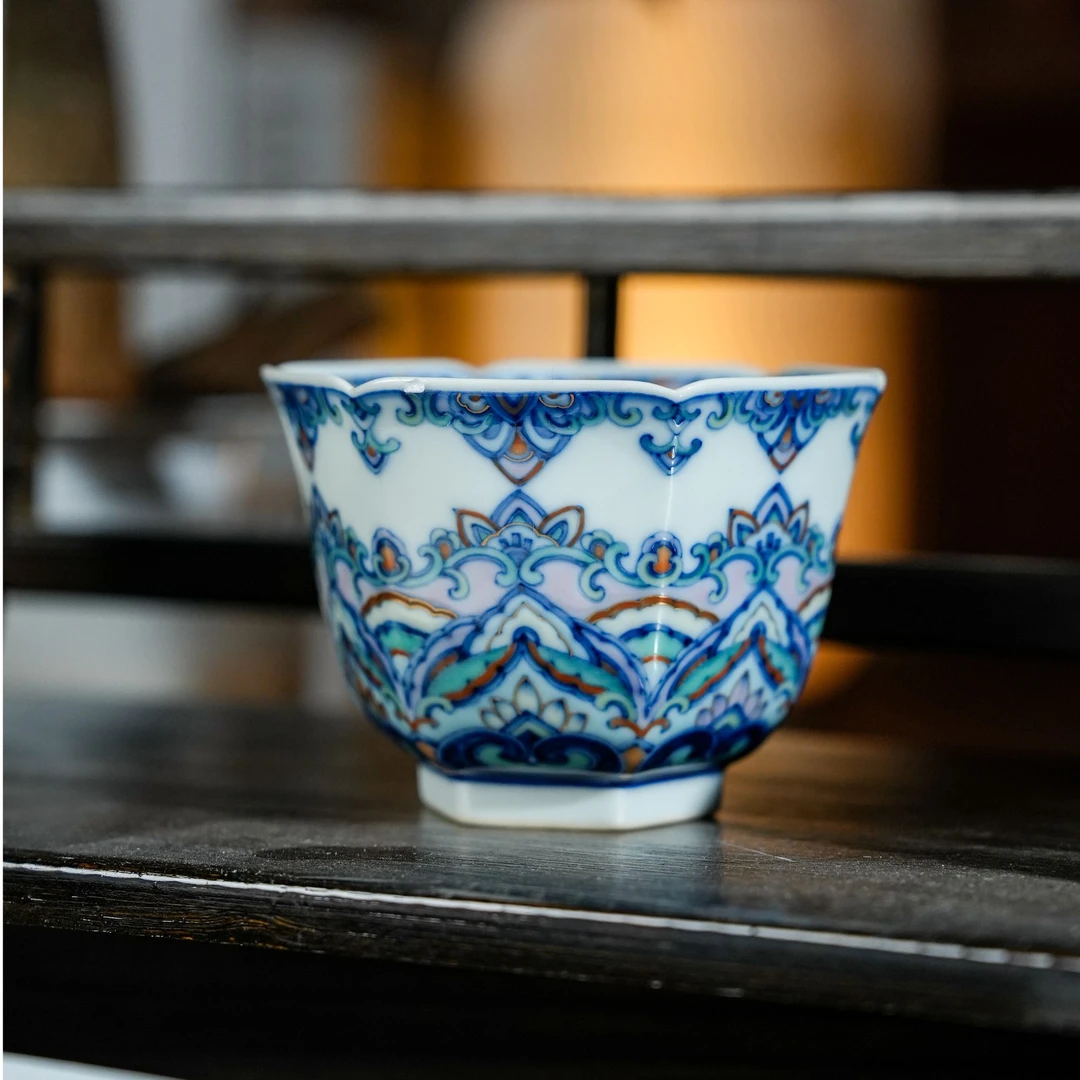 【栗子严选】(预售十五天）玗琪轩唐宝相花六方杯——大唐盛世（yqx25）