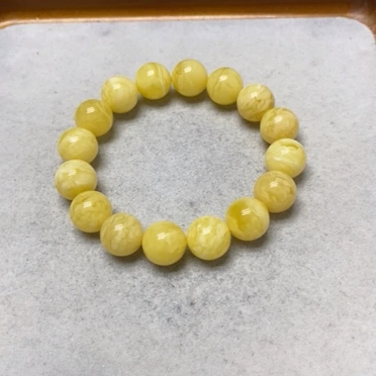 蜜蜡裸石未镶嵌手串