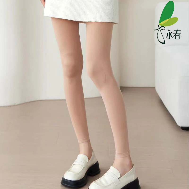 永春裤里丝护膝连裤袜可内穿光腿神器女款春秋薄款九分打底裤肤色
